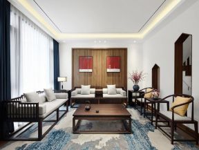 中式客厅沙发效果图欣赏 中式别墅沙发