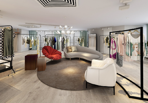 65平米现代简约服装店设计案例