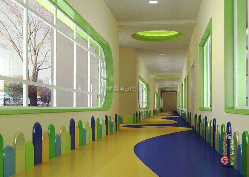 幼儿园过道装饰 幼儿园过道装修设计