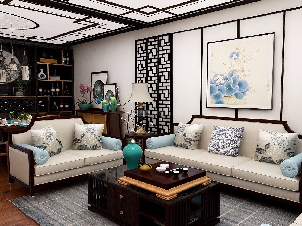 中式客厅装修设计图 中式客厅装修效果图欣赏