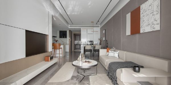 杭州湾新区合生杭州湾国际新城128平米三居现代风格