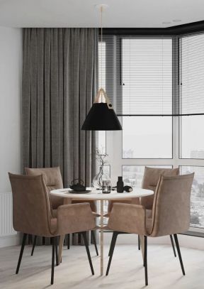 广州简约风格二手房餐厅桌椅装修设计效果图