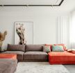 现代轻奢风格客厅布艺沙发装潢设计图片