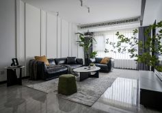 明园九龙湾120平现代风格三居室装修案例