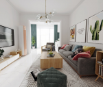 南海幸福汇67平二居室现代风格装修案例