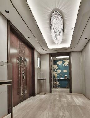 上海高档别墅门厅吊灯设计图片
