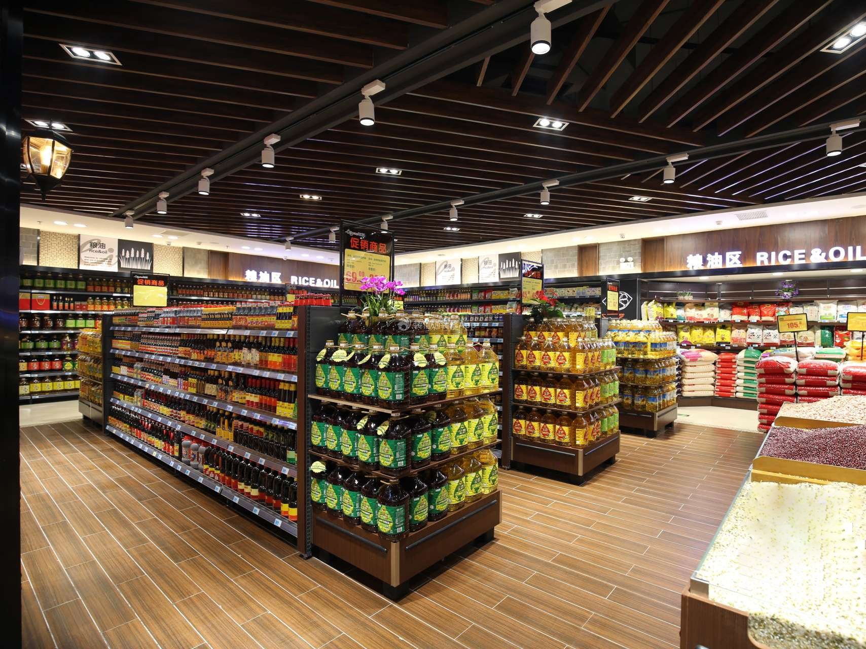 上海超市粮油区装潢设计图片