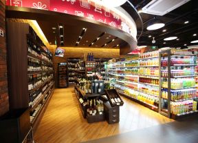 上海超市酒水区装修设计图片2023