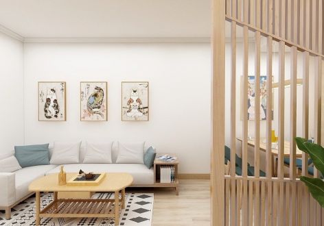 玉林金色维也纳85平米日式简约二居室装修案例