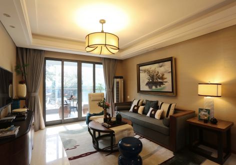 泰盈玖悦湾中式风格141平米四室两厅装修案例