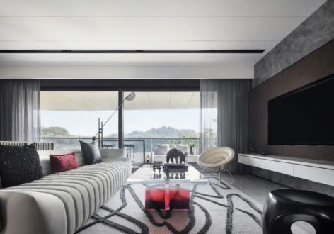 荣利·海云山现代风格126平米三居室设计图案例