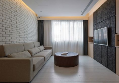 华润悅玺124平三居室现代风格装修案例