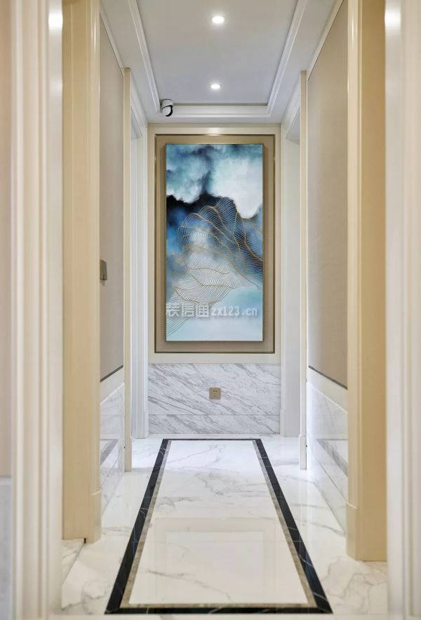 现代美式风格走廊装修效果图
