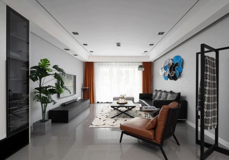 大沥碧桂园华府现代风格116平米三居室装修案例