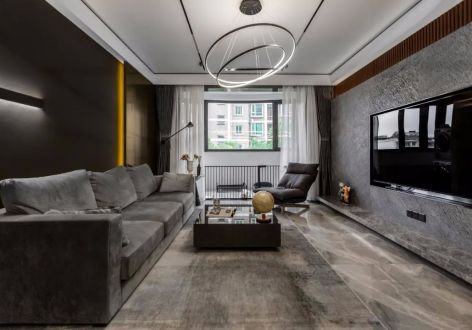 美的君兰江山现代风格116平米三居室装修案例