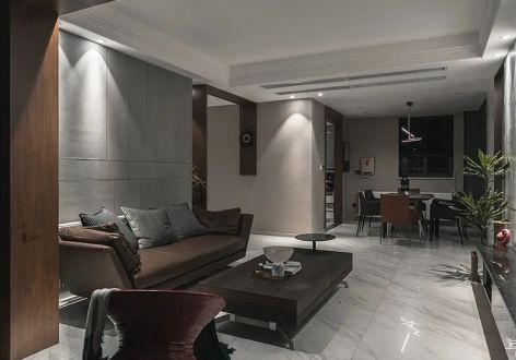 香榭国际151平米三居室现代简约风格装修案例