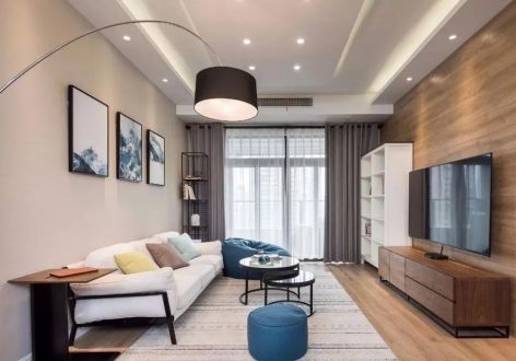 甘泉公寓97平米现代北欧风格两居室装修案例