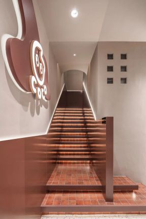 广州奶茶店室内楼梯装修设计图