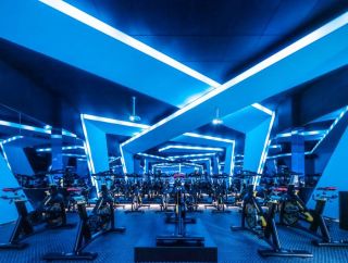 健身房动感单车室灯光设计图片