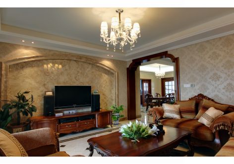星都梅沙天邸140平美式风格四居室装修案例
