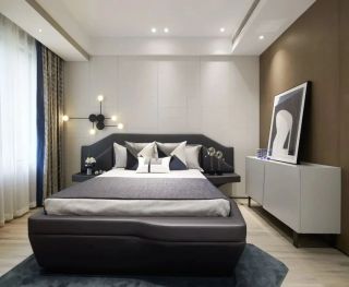 广州毛坯房现代风格卧室装潢设计图片