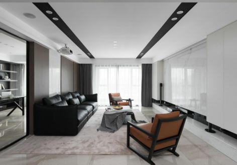 海世界现代风格三居室151平米设计图案例