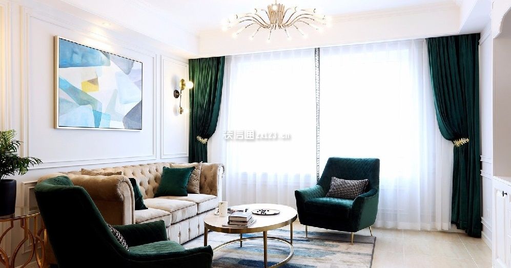 美式客厅沙发组合 美式客厅装修布局效果图