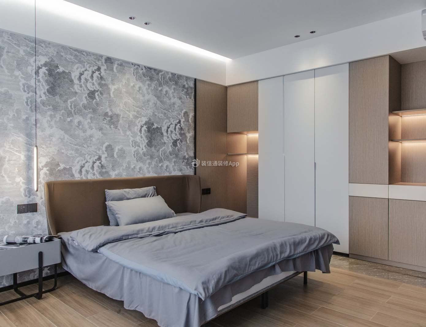 广州现代风格家装卧室墙面装修效果图
