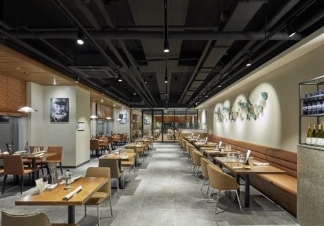 自助餐厅现代风格350平米装修设计图案例