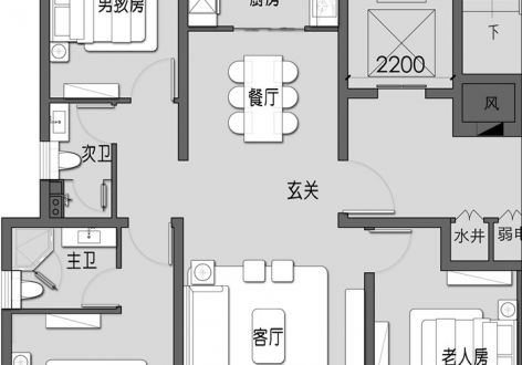 龙湖名城现代风格130平装修案例