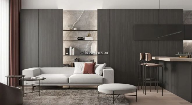 丰辉国际85平米现代简约二居室装修案例
