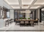 [青岛无限空间装饰]560平新中式别墅设计，简洁的家具线条！