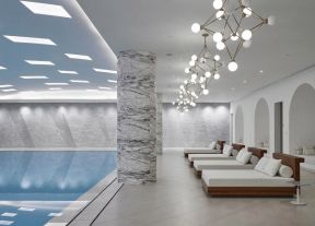 室内泳池设计效果图 酒店游泳池装饰设计图