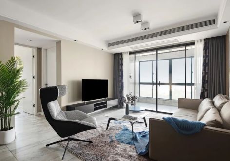 蓝光雍锦半岛现代风三居室101平米装修设计图案例