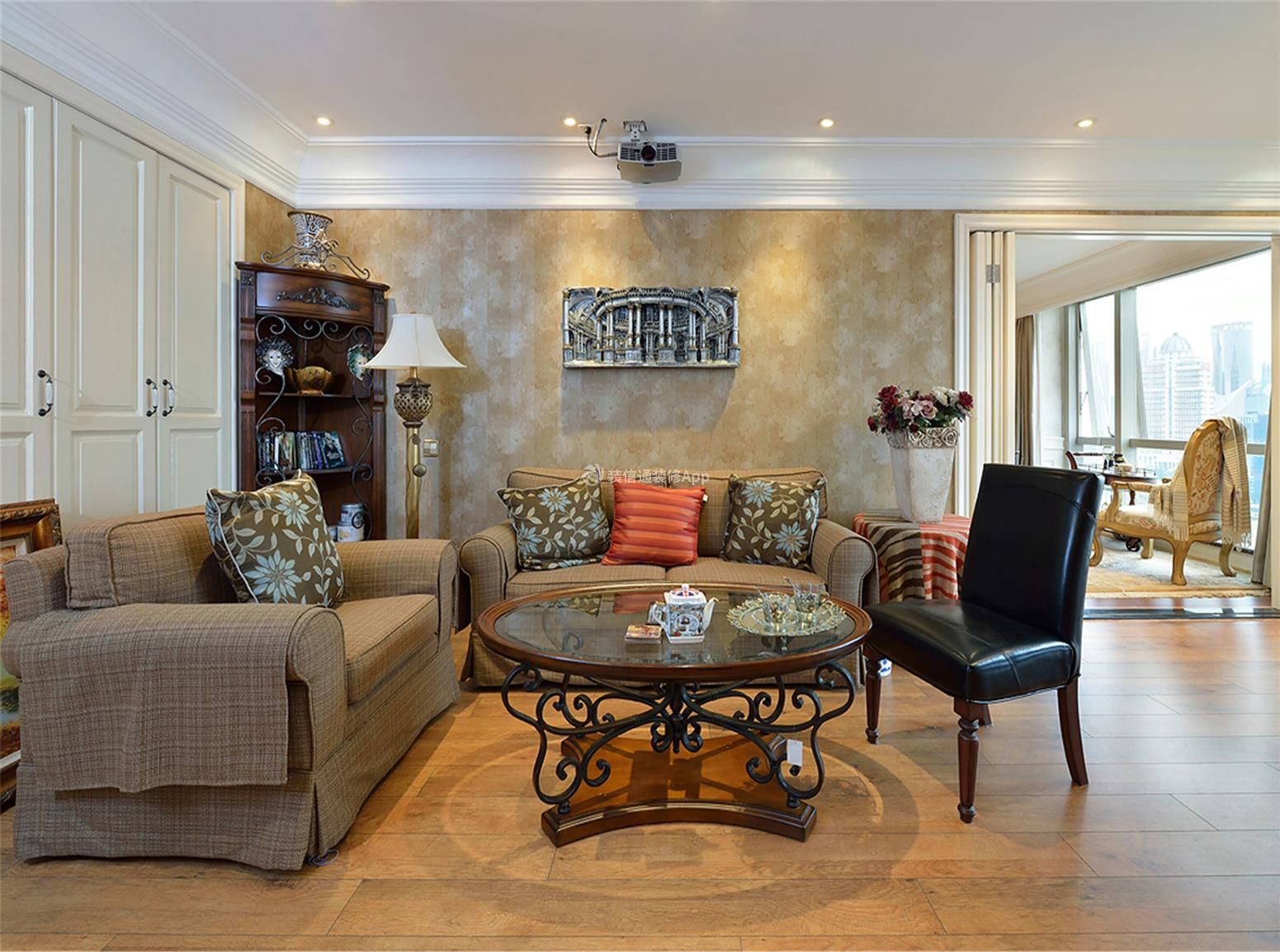美式风格客厅沙发装饰效果图片