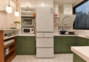 厨房橱柜颜色搭配图片 小清新厨房