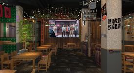 淄博最火爆網(wǎng)紅小龍蝦餐廳餐館飯店裝修設(shè)計(jì)—山東舜禾裝飾