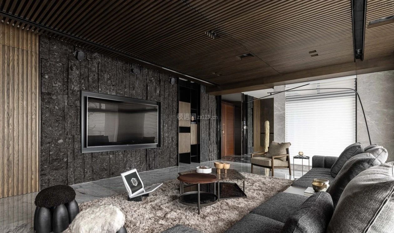 现代客厅组合电视柜 现代客厅风格装修图片