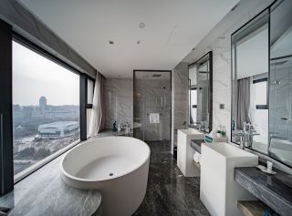 酒店房间浴室装潢设计效果图