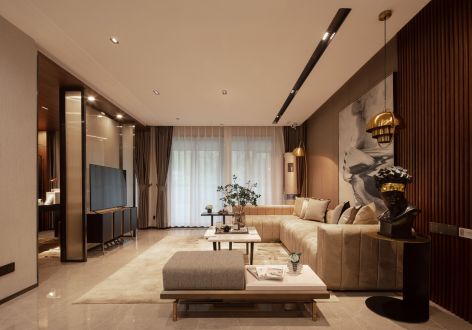 碧桂园江山赋现代风格三居室126平米装修案例
