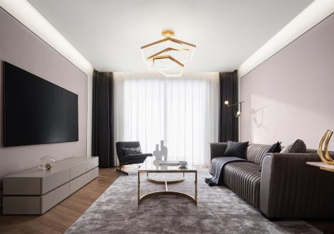 金科·集美阳光现代风格三居室146平米装修效果图案例