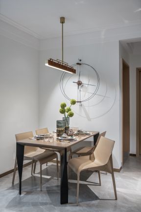 现代风格二居室97平米餐厅桌椅家装效果图