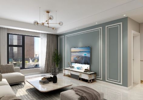 千禧公寓92平米现代简约风格装修案例