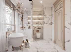 140平法式风格卫浴间装修设计图片
