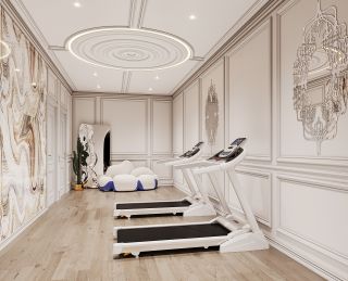 法式风格别墅健身房装修设计效果图片