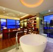 东南亚风格主卧室浴缸装潢设计图片