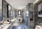 新中式风格171平米卫生间浴缸家装效果图