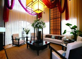 东南亚别墅客厅室内装修设计图片