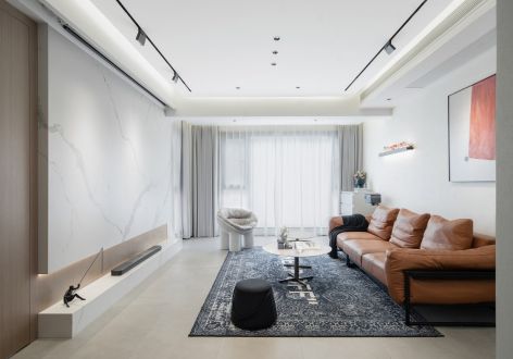 榕庄小区123平米现代风格三居室装修案例