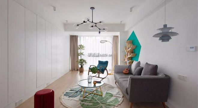 豪庭5号现代风格三居室143平米设计效果图案例
